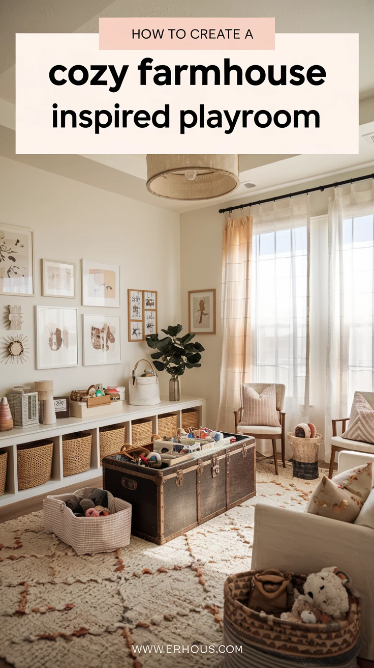 How to Create a Cozy Farmhouse-Inspired Playroom