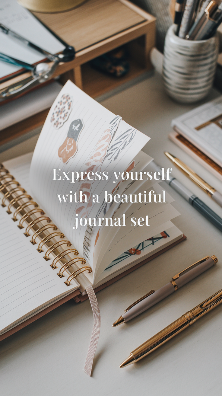 Journal Set with Fancy Pens