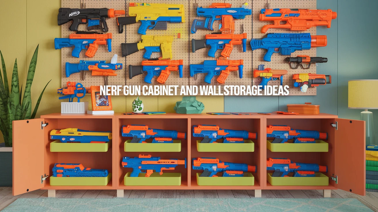 Nerf Gun Cabinet and Wall Storage Ideas