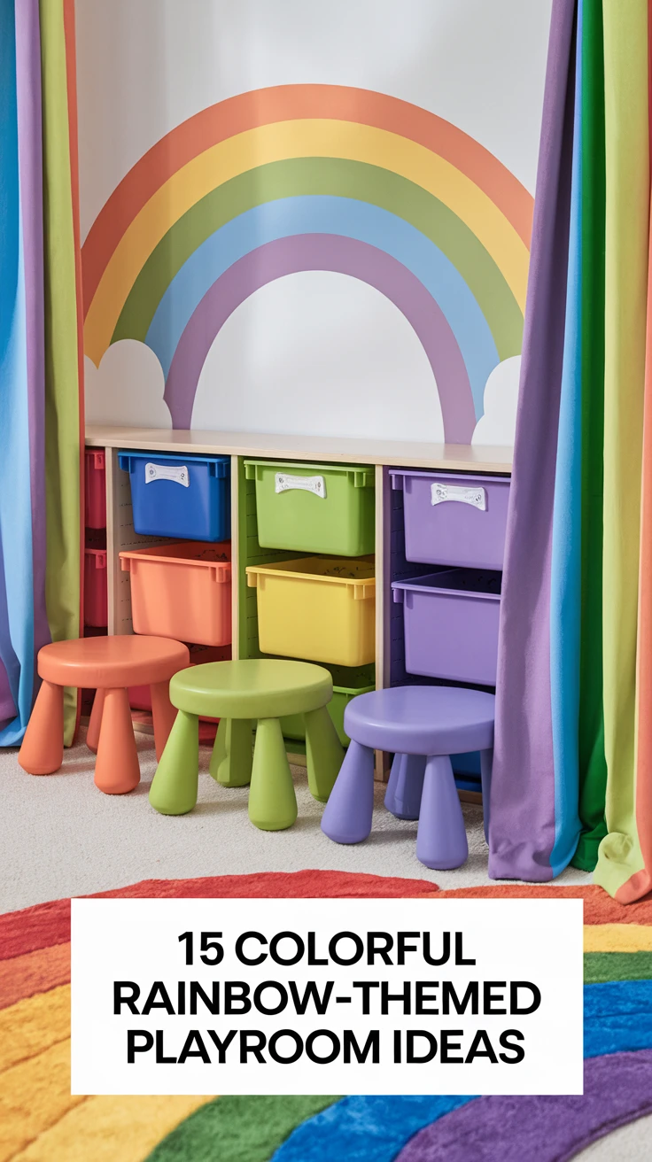15 Colorful Rainbow-Themed Playroom Ideas