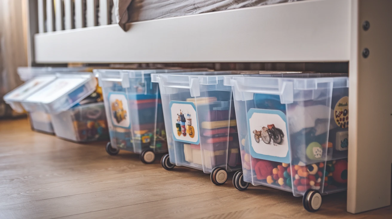 2. Under-Bed Rolling Storage Containers