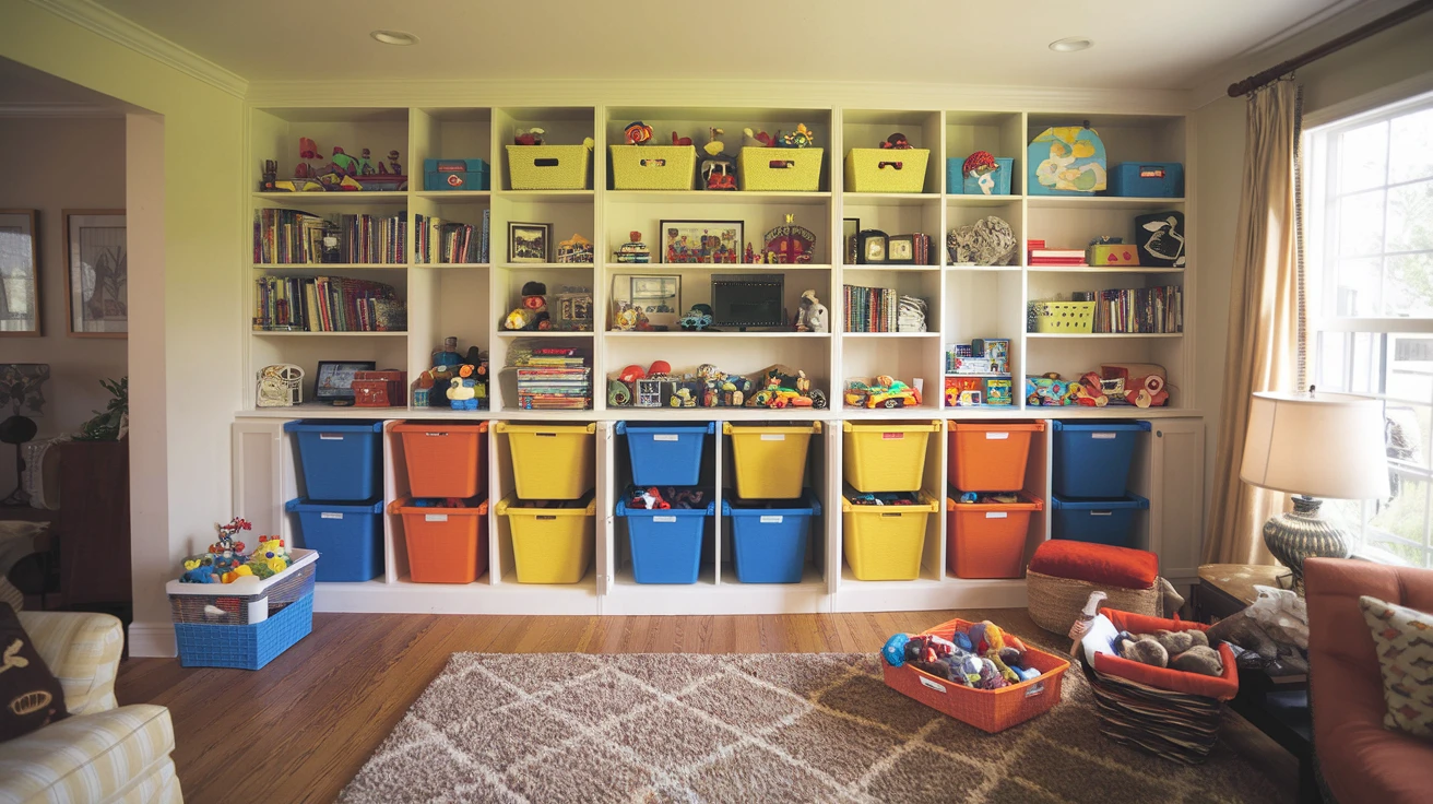 How to Use Bookshelves for Genius Toy Storage in Small Spaces