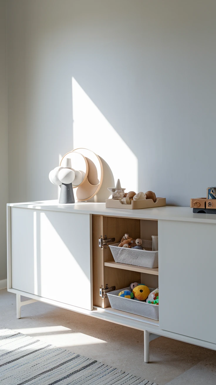 1. Modern Sideboard-Style Storage