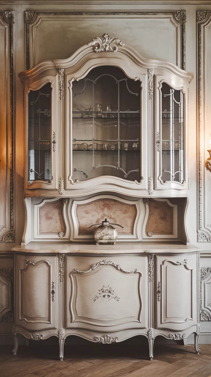 12. French Provincial Display Cabinet