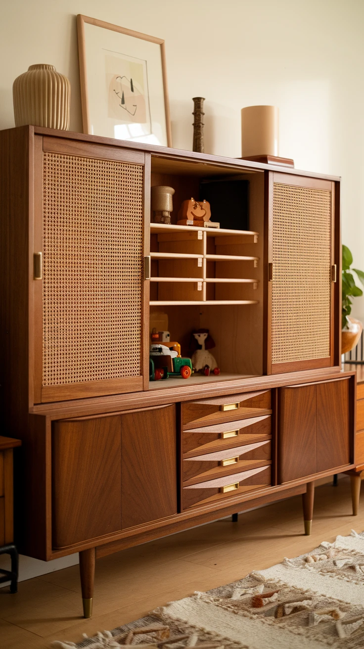 3. Mid-Century Modern Credenza Storage