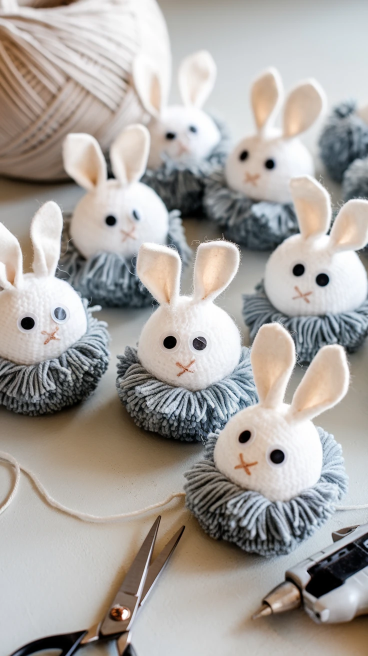 3. Pom-Pom Bunnies
