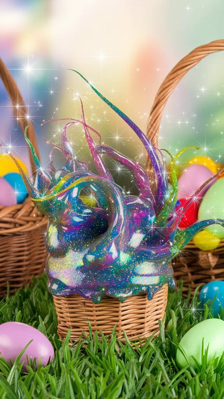 4. Glitter Easter Basket Slime