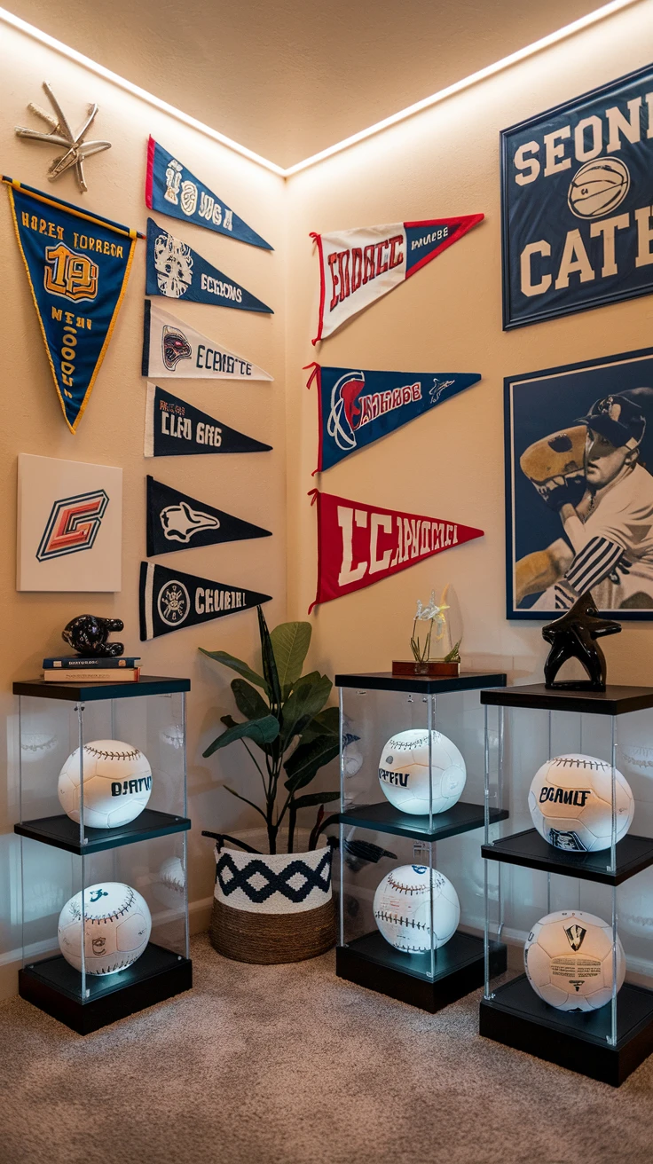 7. Sports-Themed Room Decor