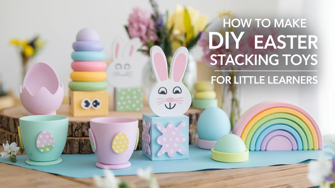 How to Make DIY Easter Stacking Toys for Little Learners