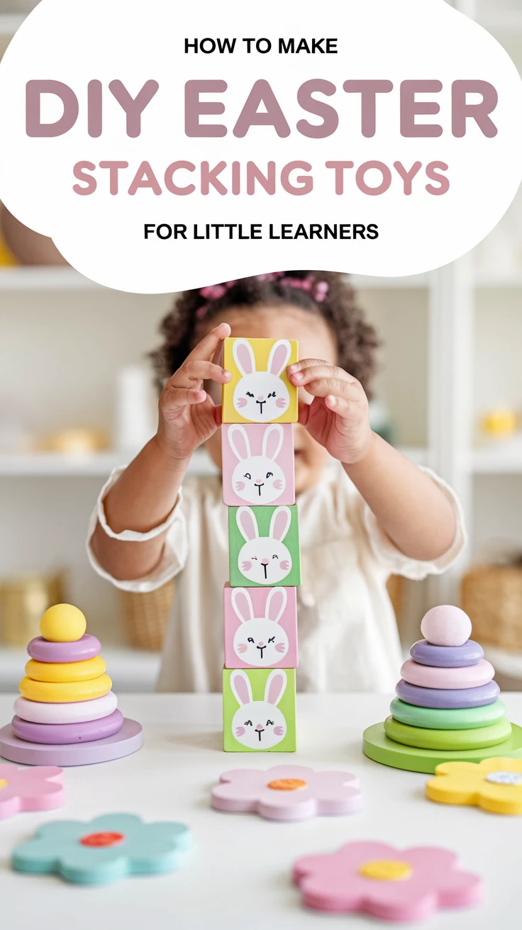 How to Make DIY Easter Stacking Toys for Little Learners