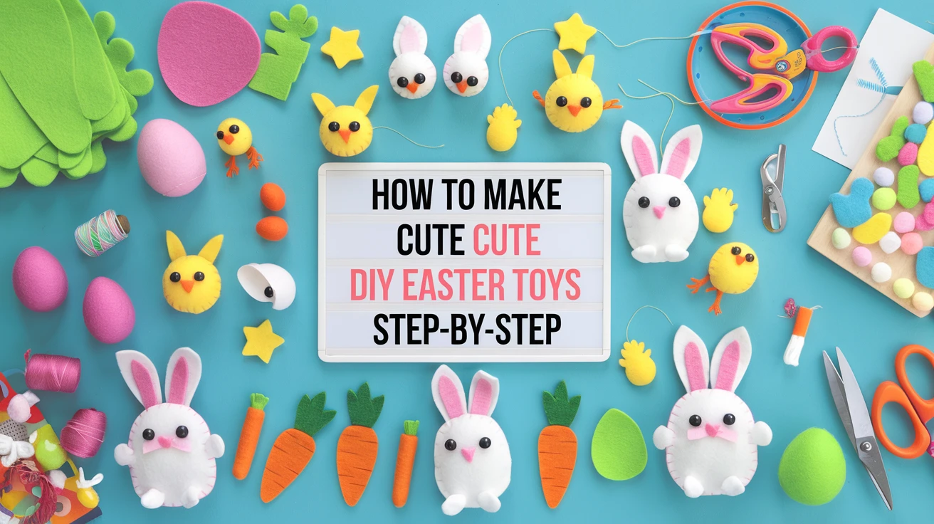 How to Make Cute DIY Felt Easter Toys Step-by-Step