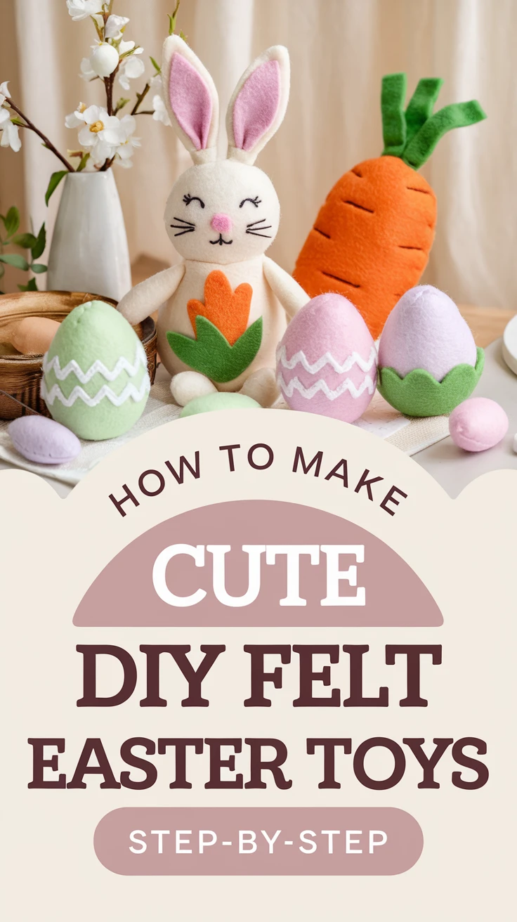 How to Make Cute DIY Felt Easter Toys Step-by-Step
