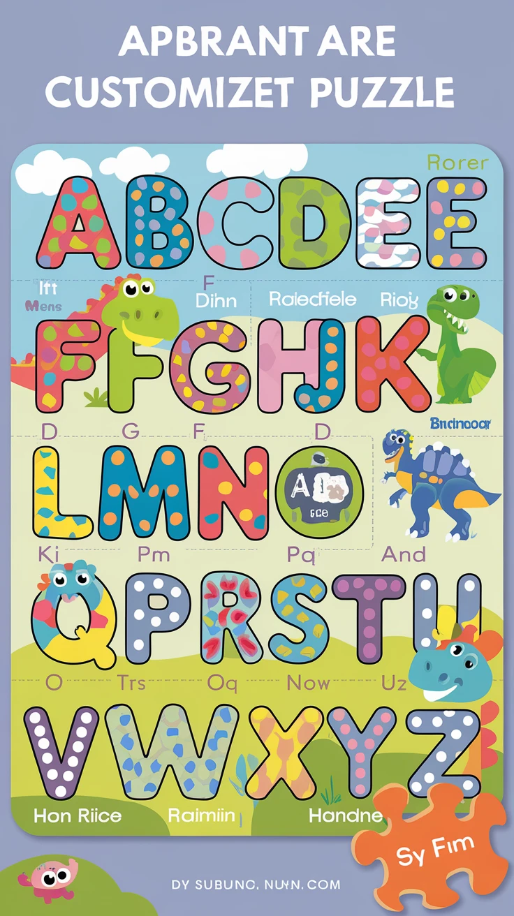 3. Alphabet Puzzles with Customized Themes
