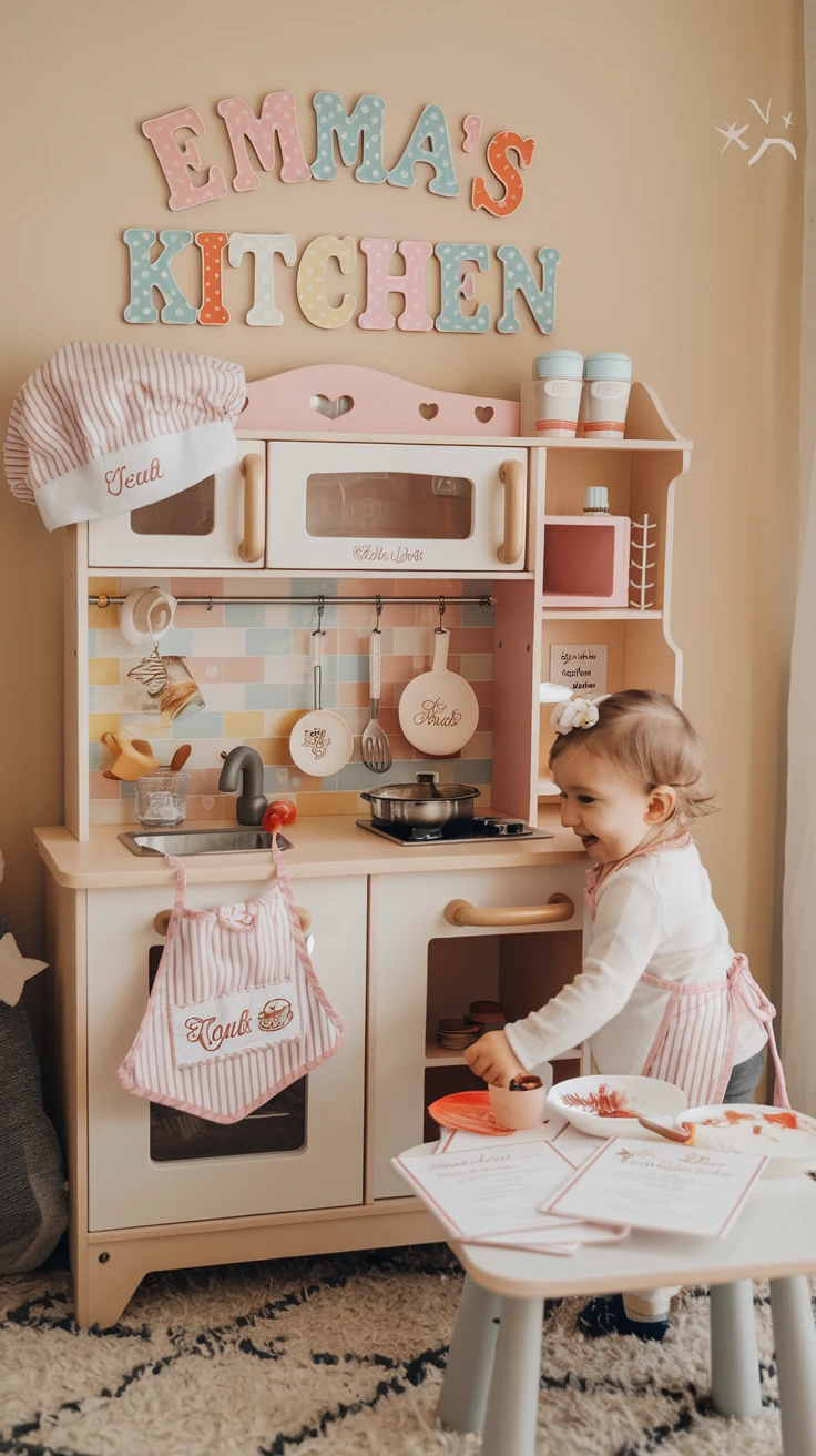 5. Customized Play Kitchens with Personalized Details