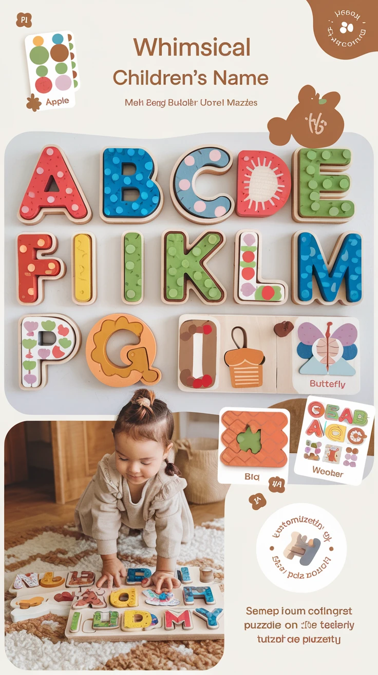 7. Custom Name Puzzles with Pictures