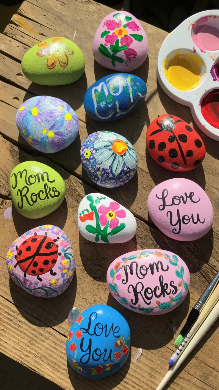 7. Painted Rock Paperweights: Nature's Keepsake