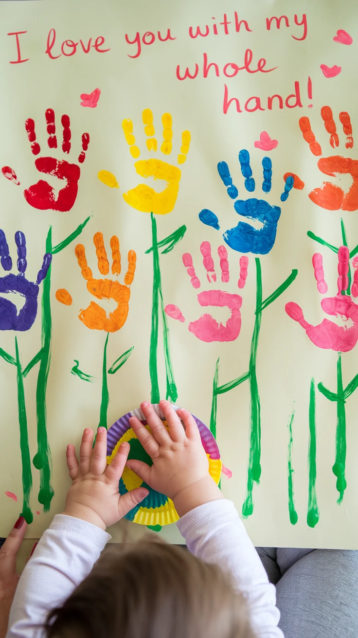 1. Handprint Flower Bouquet