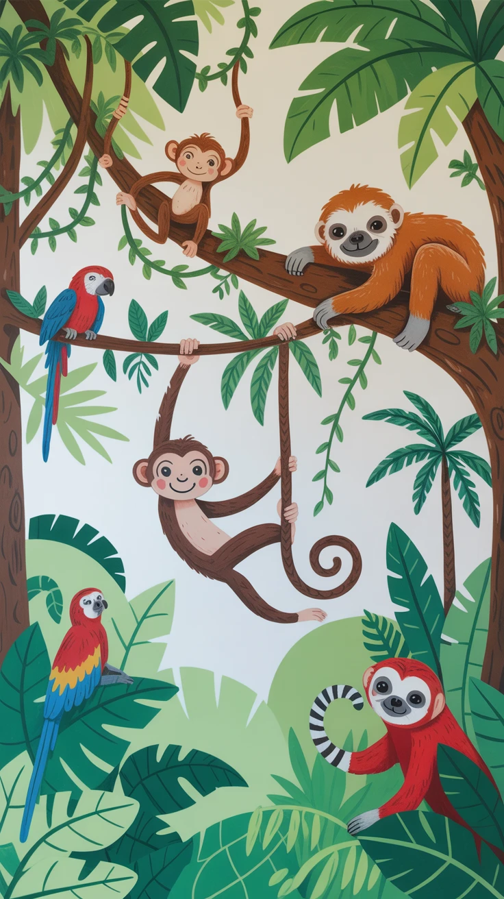 1. Jungle-Themed Wall Murals and Decals