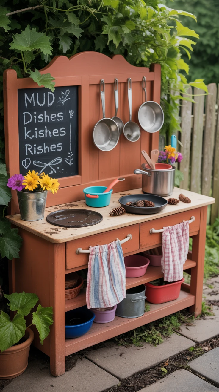 2. DIY Outdoor Mud Kitchens