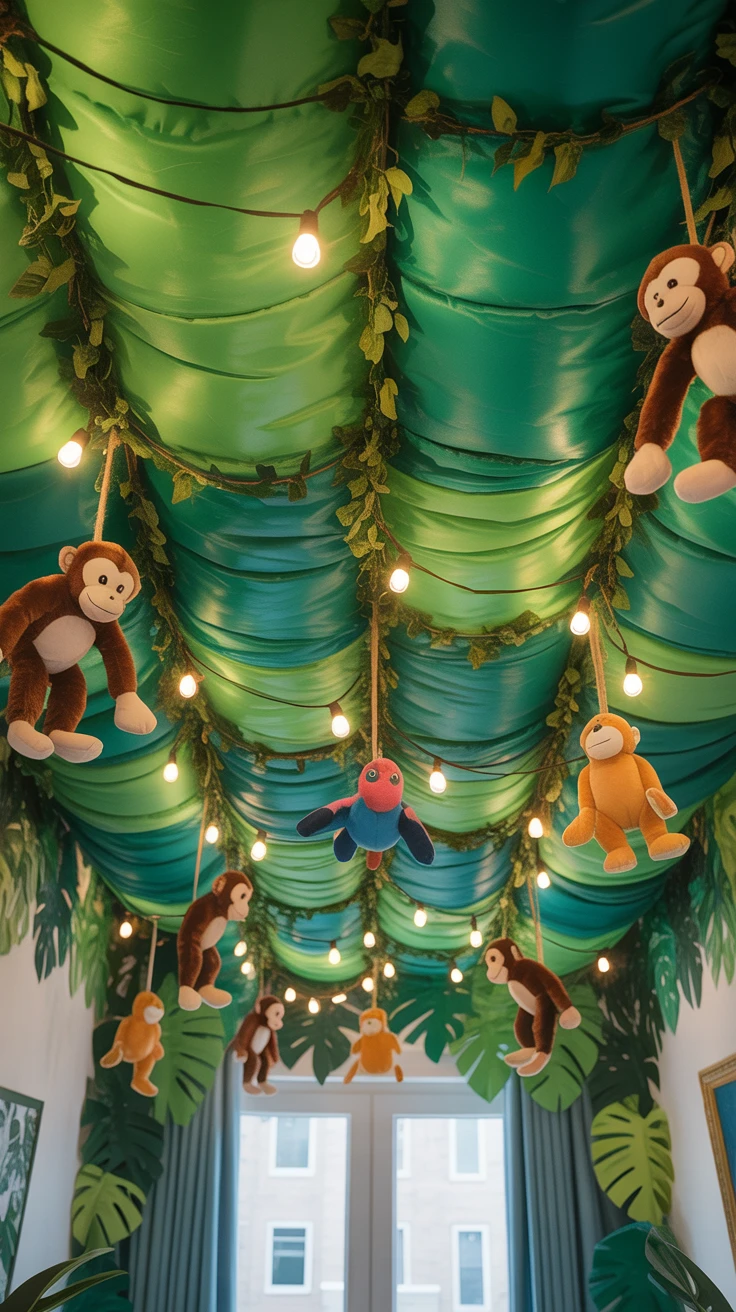 3. Canopy and Vine Ceiling Decorations