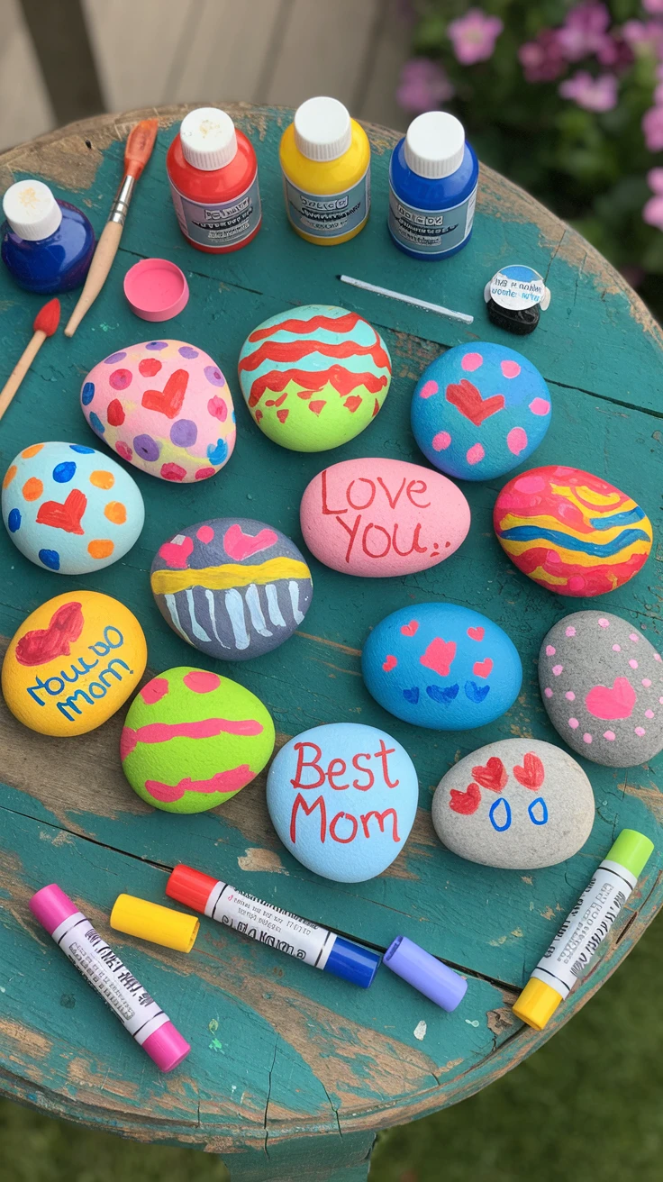 3. Painted Rocks with Messages