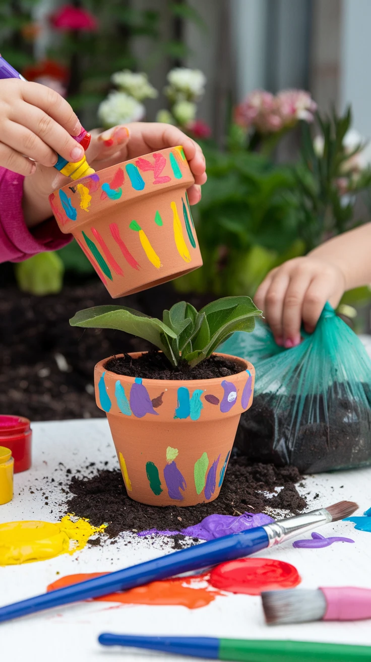 5. Painting Your Heart Out on a Flower Pot