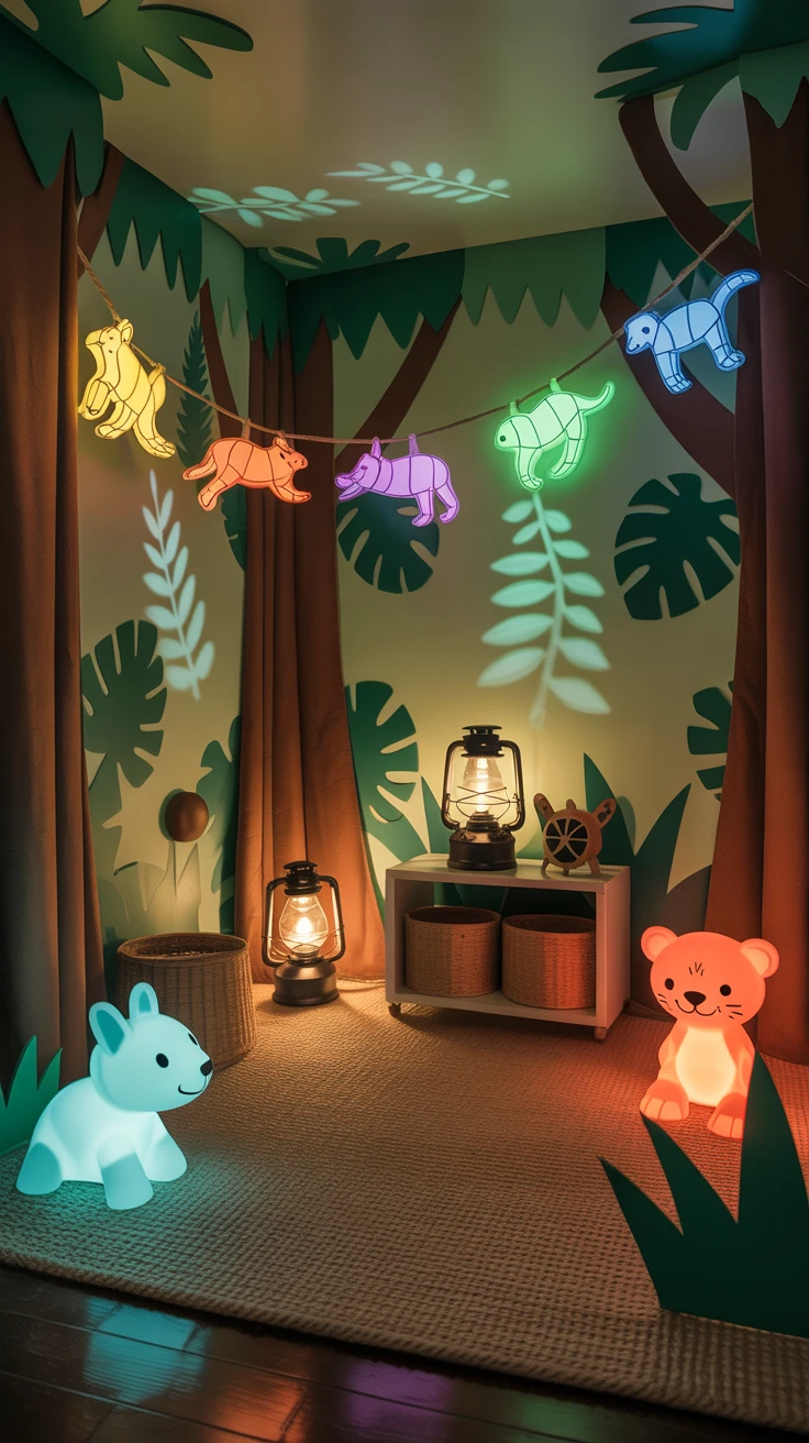 7. Jungle-Themed Lighting Solutions
