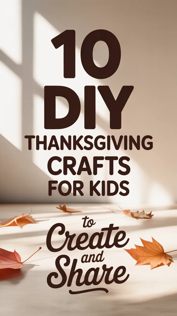 10 DIY Thanksgiving Crafts for Kids to Create and Share – Pinterest image