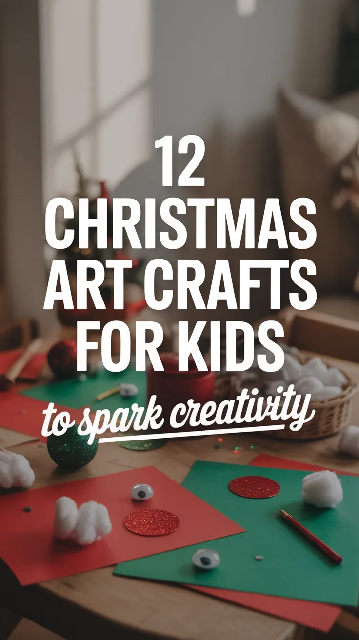 12 Christmas Art Crafts for Kids to Spark Creativity – Pinterest image
