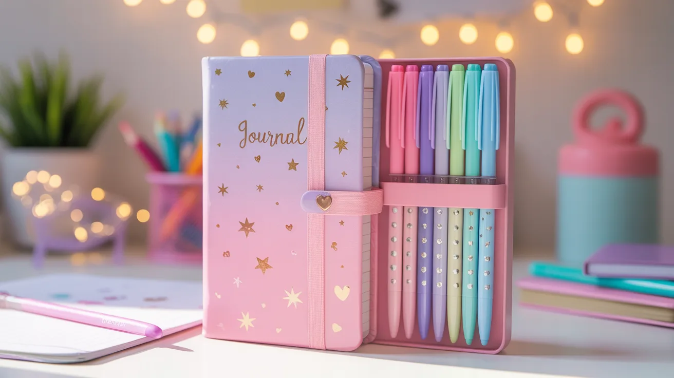 8. Journal Set with Fancy Pens