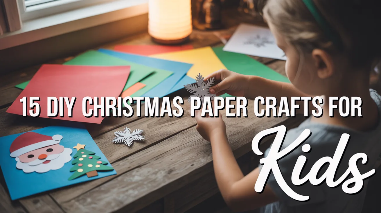 15 DIY Christmas Paper Crafts for Kids hero image