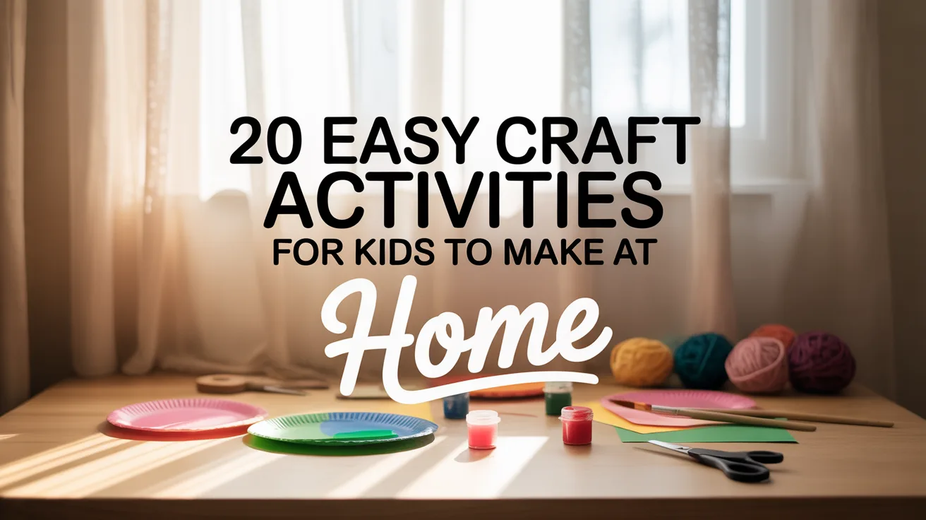 20 Easy Craft Activities for Kids to Make at Home hero image
