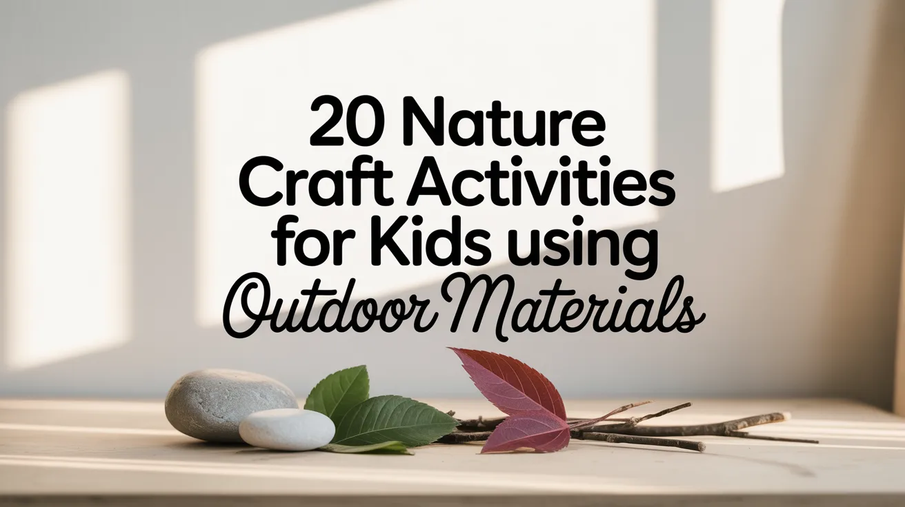 20 Nature Craft Activities for Kids Using Outdoor Materials hero image