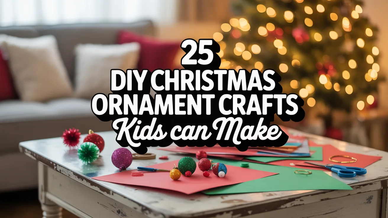 25 DIY Christmas Ornament Crafts Kids Can Make hero image