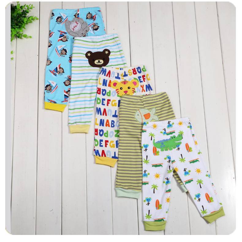 Cartoon print children's leggings 5 pieces - Image 2