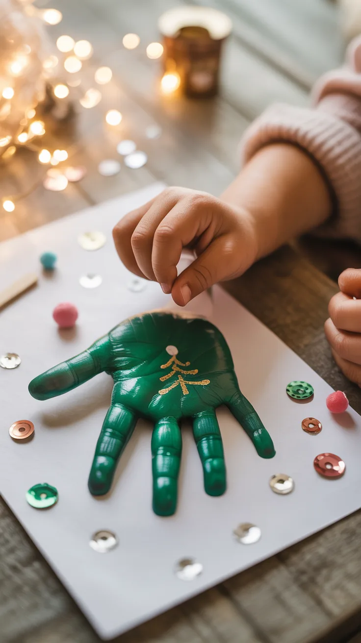 Classic Handprint Christmas Tree illustrative image