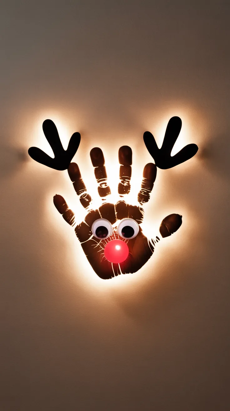 Reindeer Handprint Craft illustrative image