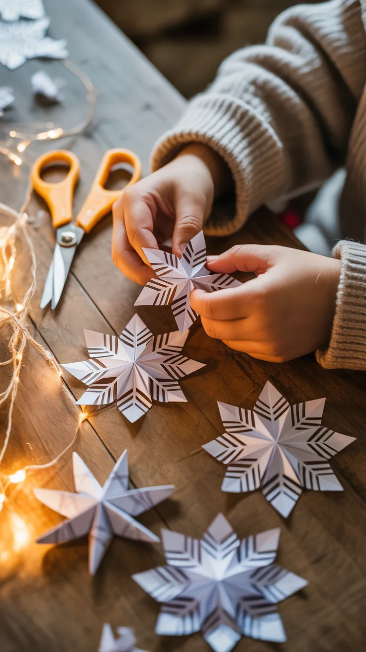 Step-by-Step Guide to Making Snowflakes illustrative image